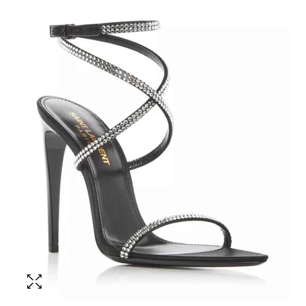 Saint Laurent crytal 110 Black Heels sandal Embellished